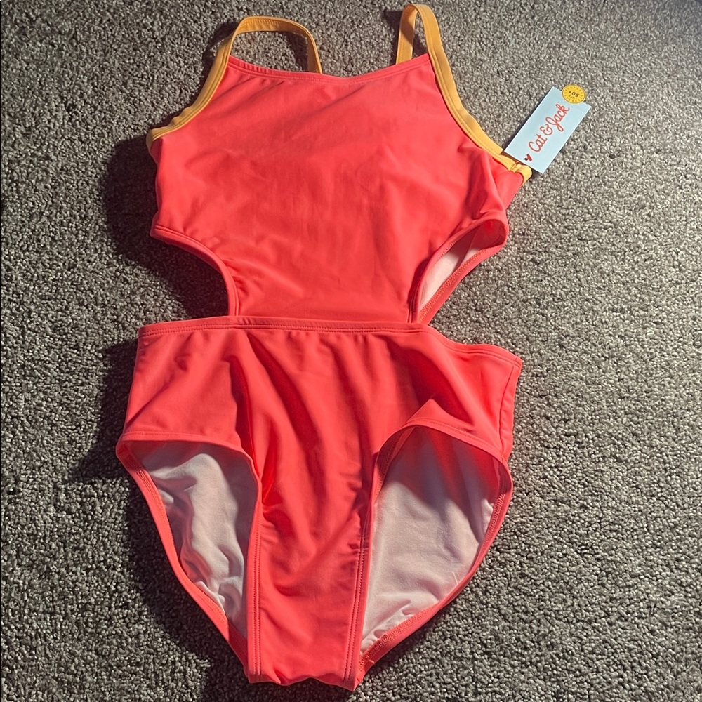 Cat & Jack Kids One Piece in Bright Coral